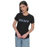 Dkny Bisiklet Yaka T-Shirt Siyah, S, P52H3WNA, BLACK, Kadın