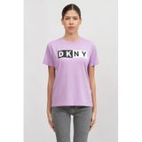 Dkny Bisiklet Yaka T-Shirt, XS, 975752, mor, Kadın
