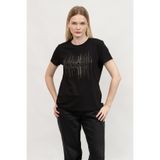 Dkny Bisiklet Yaka T-Shirt, XS, P4MHPWNA, Siyah, Kadın