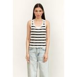 Dkny Clear Sequin Stripe Askılı Bluz, XS, DJ6R0959, Siyah, Kadın