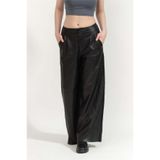 Dkny Deri Pantolon, 4, DJ4P3039, Siyah, Kadın