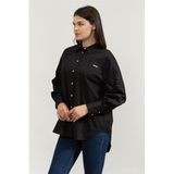 Dkny Gömlek Siyah, S, E31M1RDM, BLK/BLACK, Kadın
