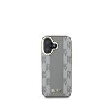 DKNY iPhone 16 Checkered Pattern Magsafe Uyumlu Bej Telefon Kılıfı