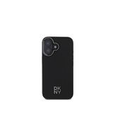 DKNY iPhone 16 Plain Serisi Magsafe Uyumlu PU Deri Siyah Telefon Kılıfı