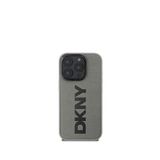 DKNY iPhone 16 Pro Max Plain Serisi Magsafe Uyumlu PU Deri Gri Telefon Kılıfı