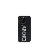 DKNY iPhone 16 Pro Max Rhinestones Metalik Taşlı PU Deri Siyah Telefon Kılıfı