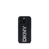 DKNY iPhone 16 Pro Rhinestones Metalik Taşlı PU Deri Siyah Telefon Kılıfı