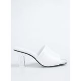 DKNY Kadın Deri Sandalet, Beyaz, 39