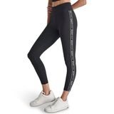 DKNY Kadın Hw 7/8 Legging Logo Bantlama, Siyah/Siyah, M