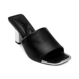 DKNY Kadın Kelley-Peep Toe Mule Heeled sandalet, Siyah, 37 EU