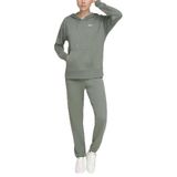 DKNY Kadın metalik logolu kapüşonlu sweatshirt, yeşil, M