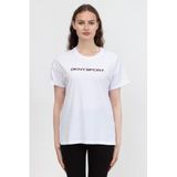 Dkny Layered Shadow Logo Bisiklet Yaka T-Shirt, XS, 975696, beyaz, Kadın