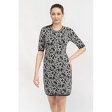 Dkny Logo İntarsia Elbise, M, 975631, GRİ, Kadın