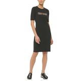 DKNY Spor Kadın Ombre Logo Elbise, Siyah, S