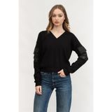 Dkny Triko Kazak, 2XS, P44SAU03, BLACK, Kadın
