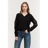 Dkny Triko Kazak, L, P44SAU03, BLACK, Kadın