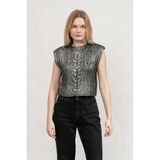 Dkny Triko Kazak, XS, DJ4R0359, BLACK/SILVER, Kadın