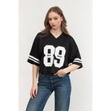 Dkny V Yaka T-Shirt, S, DP5T1028, Siyah, Kadın