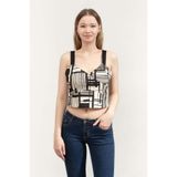 Dkny Voile Crop T-Shirt, M, P3EAVS75, Siyah, Kadın