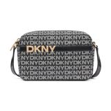 DKNY Women's Avril kamera çantası, siyah ve siyah logo