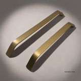 DKSDİZAYN 5 Adet Eşahin Mat Altın Dolap Kulpu – Alüminyum Modern Mobilya Kulpu (160 mm / 192 Mm) - 160mm