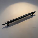 DKSDİZAYN 5 Adet Ezgi Düz Siyah Dolap Kulpu – Metal Ayaklı Alüminyum Modern Mobilya Kulpu (96 / 128 / 160 / 192 Mm) - 160mm