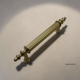 DKSDİZAYN 5 Adet Ezgi Mat Altın Çizgili Dolap Kulpu – Metal Ayaklı Alüminyum Modern Mobilya Kulpu (96 / 128 / 160 Mm) - 96mm