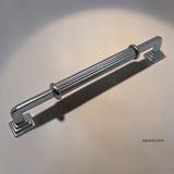 DKSDİZAYN 5 Adet Maya Çizgili Krom Dolap Kulpu – Metal Ayaklı Alüminyum Modern Mobilya Kulpu (128 / 160 / 192 / 224 Mm) - 160mm