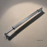 DKSDİZAYN 5 Adet Maya Çizgili Krom Dolap Kulpu – Metal Ayaklı Alüminyum Modern Mobilya Kulpu (128 / 160 / 192 / 224 Mm) - 224mm