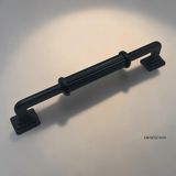 DKSDİZAYN 5 Adet Maya Çizgili Siyah Dolap Kulpu – Ağır Metal Ayaklı Alüminyum Modern Mobilya Kulpu (128 / 160 / 192 / 224 Mm) - 128mm