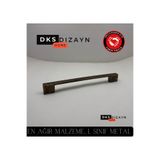 DKSDİZAYN Nergis 160-192mm Antik Sarı ESKİTME Kulp Metal Lüks Modern Mutfak Dolap Çekmece Kulpu DÖRT DELİKLİ