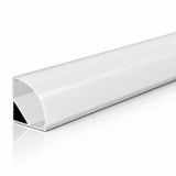 Dl1616 Köşe Led Profil 1 Metre 16X16 Mm 45° Eloksallı Alüminyum Kavisli Opal Difüzörlü Sıva Üstü Şerit Led Kanalı