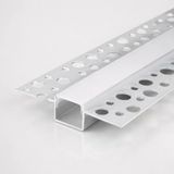 Dl208 Trimless Led Profil Sıva Altı 1 Metre 13X20 Mm Esnek Alüminyum Delikli Kanatlı Gömme Led Kanal Alçıpan Gizli Aydınlatma