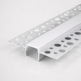 DL208 Trimless LED Profil Sıva Altı 2 Metre 13x20 mm Alüminyum Delikli Kanatlı Gömme LED Kanal Alçıpan Gizli Aydınlatma
