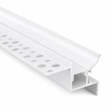 DL2733 Trimless LED Profil Sıva Altı Duvar Yıkama 2 Metre 27x33 mm Beyaz Kasa Alüminyum Gömme LED Kanal Opal Difüzörlü