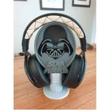 Dlc 3d Design Dekoratif Star Wars Darth Vader Masaüstü Kulaklık Standı Kulaklık Askısı - Gri