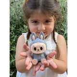 Dlc 3d Design Labubu Figür, Labubu Figürü, Sevimli Hayelet Labubu 10 cm 1 Adet - Gri