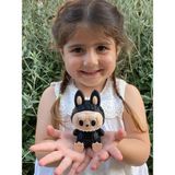 Dlc 3d Design Labubu Figür, Labubu Figürü, Sevimli Hayelet Labubu 10 cm 1 Adet - Siyah