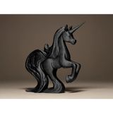 Dlc 3d Design Modern Unicorn Biblo, 15 cm Siyah Dekoratif Tek Boynuzlu At Pinterest Obje Hediyelik