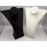 Dlc 3d Design Siyah ve Beyaz Manken Set, 25 cm 2'li Takı Mankeni Takı Standı Takı Organizeri Kolye Sergileme Stand - Siyah - Beyaz