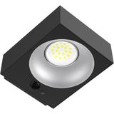 Dlc Solar LED Hareket Sensörlü Kare Aplik Siyah 1000 Lümen