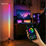 Dlg 120 Cm Rgb Lambader 360° Dekoratif Led Zemin Lambası