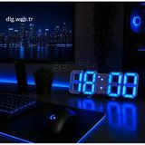 Dlg Akıllı 3D Led Dijital Masa Saati Tarih, Sıcaklık, Alarm Ayarlanabilir Parlaklık