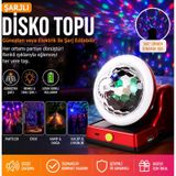 Dlk-2030 Güneş Enerjili Solar Taşınabilir Disko Topu, 360 Dönebilen Disko Işığı Ev - Kamp Uyumlu 1
