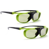 Dlp 3D Projektörler/Işınlayıcılar İçin 2X Hi-Shock Lime Heaven Dlp Link 3D Gözlük | Acer, Benq, Viewsonic, Optoma, Lg İle Uyumlu | 96-200Hz, 32G, Usb Şarj Edilebilir