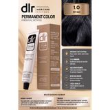 DLR Color Kalıcı Saç Boyası 60ml 1.0 Siyah - Yoğun Beyaz Kapatma-Renk ve Parlaklık!