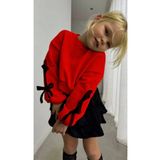 DLRboutique Çocuk Ayıcık Baskı Elbise & Crop Sweat Kombin