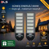 DLS 2'li Paket DLS 600W Güneş Enerjili Solar Sokak Lambası Hareket Sensörlü LED Bahçe Aydınlatması