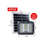 DLS 400W Güneş Enerjili Solar LED Projektör Harici Solar Panelli, 5 Metre Kablolu, Hareketli Konsoll