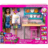 Dlyn Barbie'nin Sanat Atölyesi Oyun Seti HCM85 Eğlenceli Plastik Set 3+ Yaş Kız Çocuklar İçin - Pembe - Beyaz